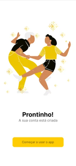 Telas do aplicativo LaNaDança. Tela 3 de 3.